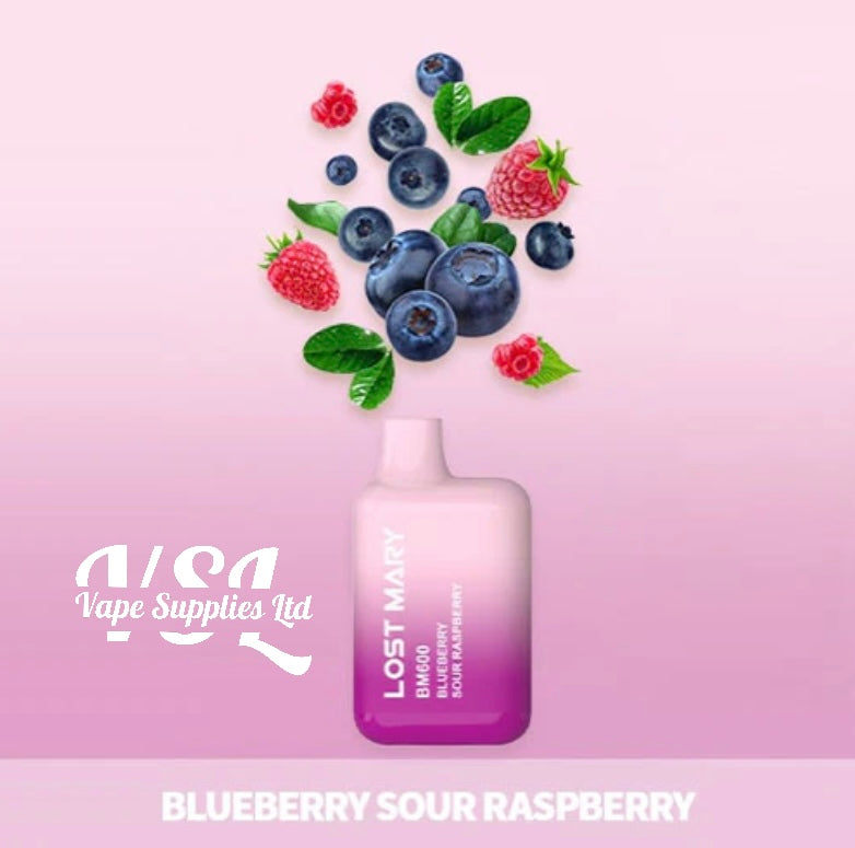 Lost Mary BM600 Disposable Vape Blueberry Sour Raspberry 20MG – Vape  Supplies