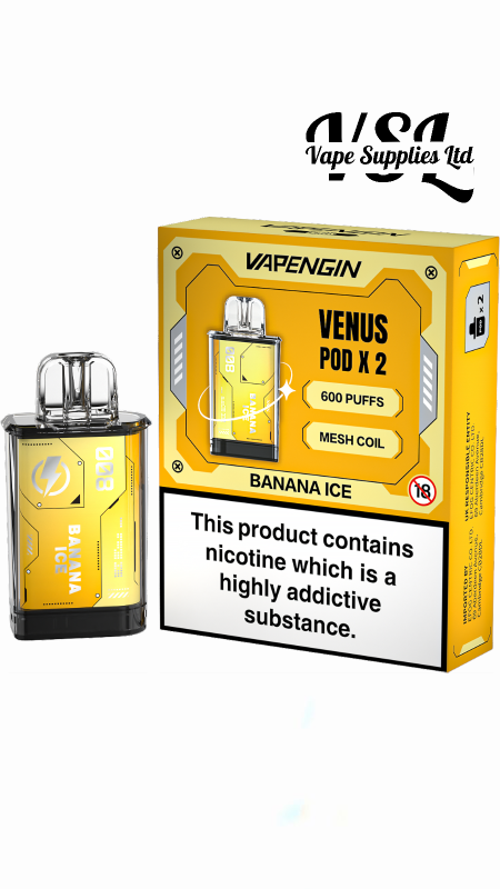 Vapengin VENUS Replacement Mesh Coil Banana Ice Flavour Pods Pack of 2