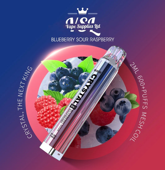 SKE Crystal Bar 600 Blueberry Sour Raspberry Disposable Vape 20mg