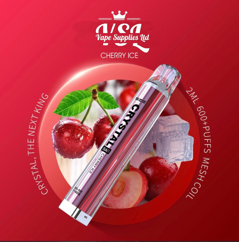 SKE Crystal Bar 600 Cherry Ice Disposable Vape 20mg