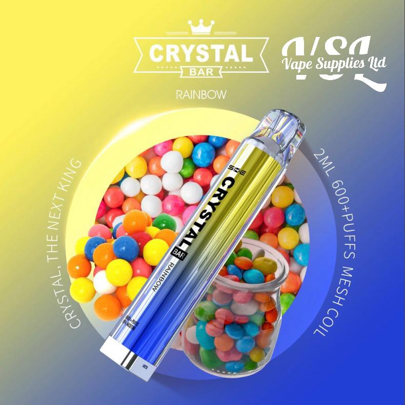 SKE Crystal Bar 600 Rainbow Disposable Vape 20mg