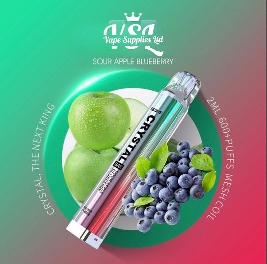 SKE Crystal Bar 600 Sour Apple Blueberry Disposable Vape 20mg