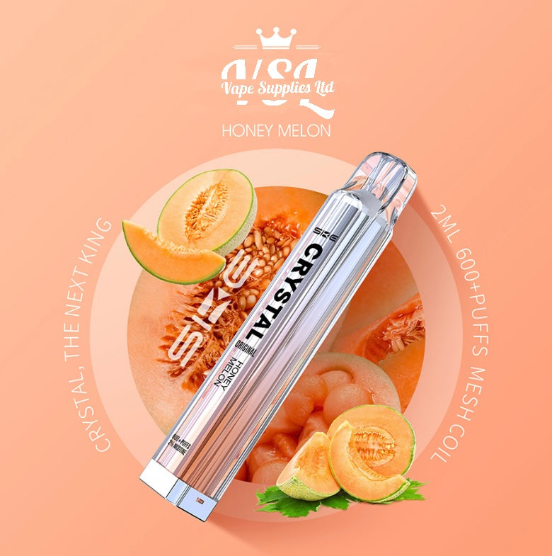 SKE Crystal Bar 600 Honey Melon Disposable Vape 20mg