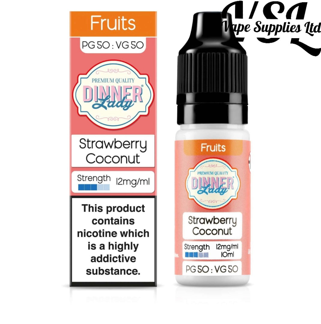 Dinner Lady - Strawberry Coconut Nic Salt E-Liquid