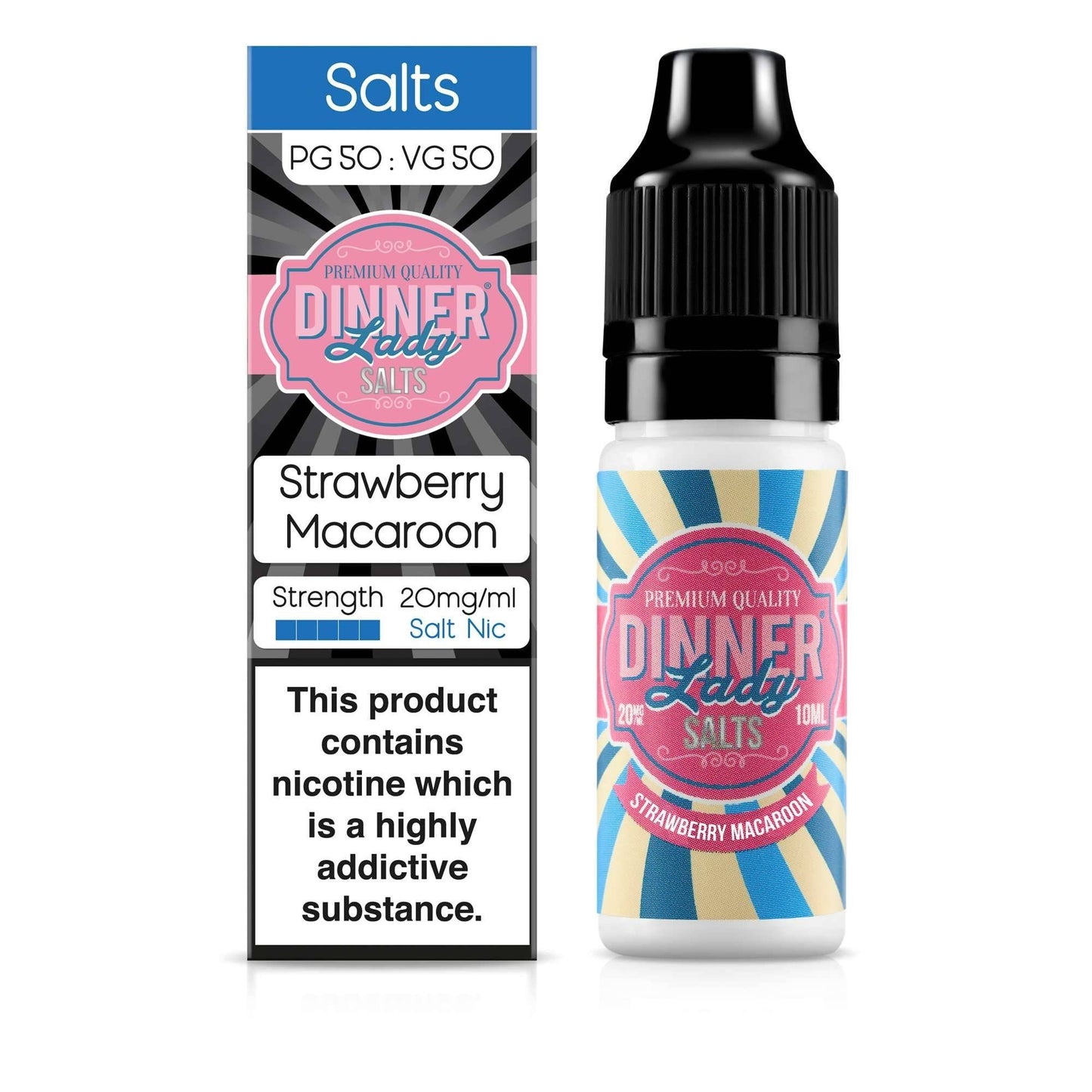 Dinner Lady - Strawberry Macaroon Nic Salt E-Liquid