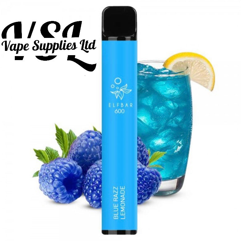 Elf Bar 600 Blue Razz Lemonade Disposable Vape 20mg