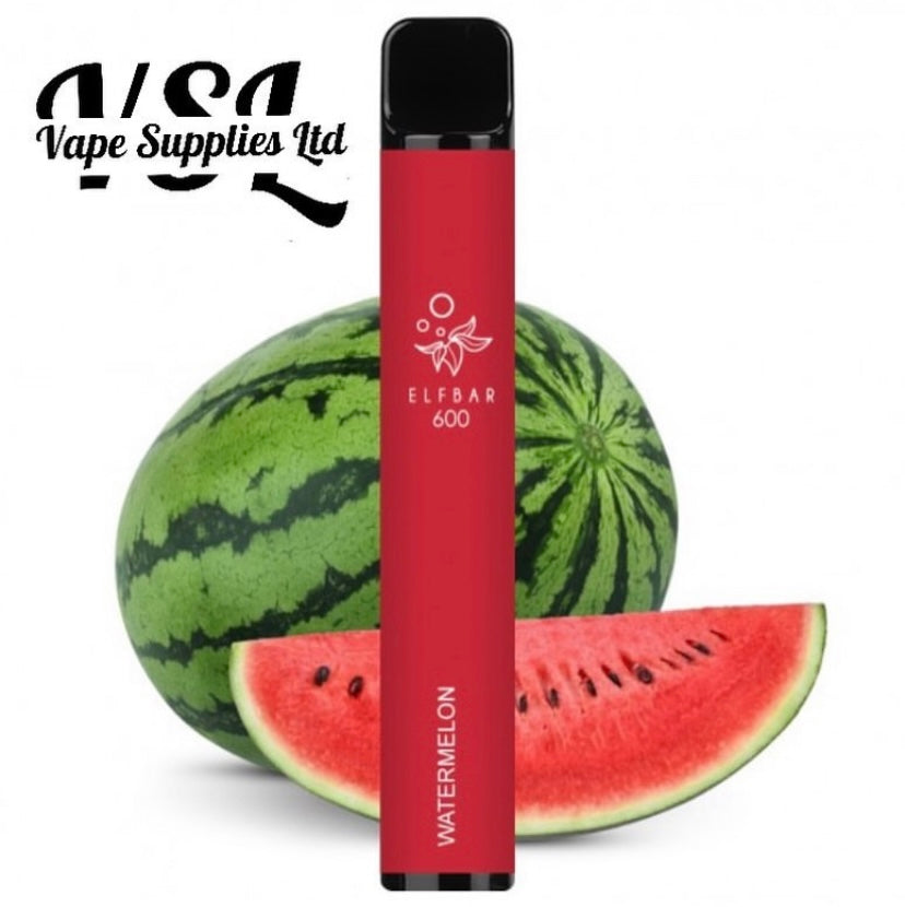 Elf Bar 600 Watermelon Disposable Vape 20mg