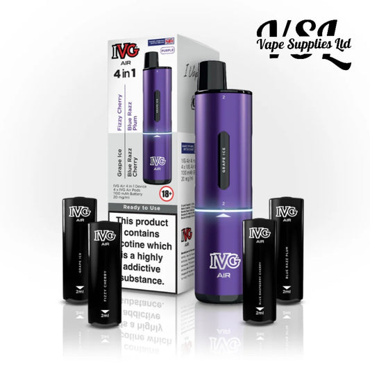 IVG AIR 4 IN 1 PURPLE STARTER KIT