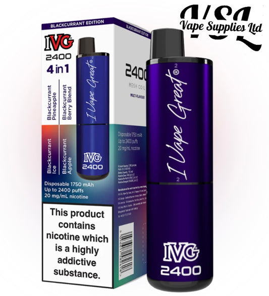 IVG 2400 4 IN 1 MULTI FLAVOUR BLACKCURRANT EDITION