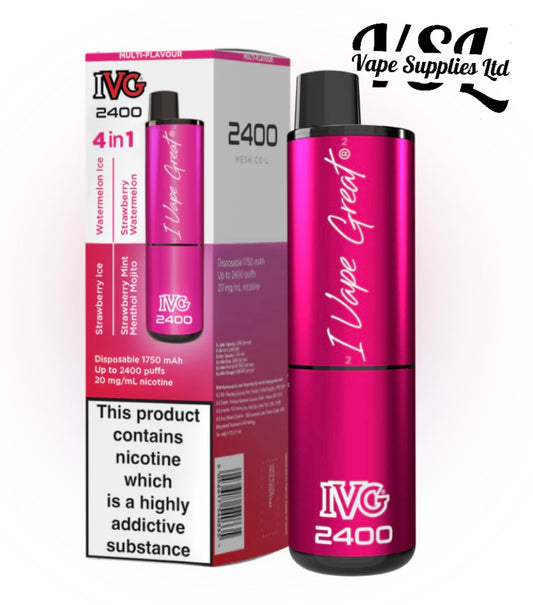 IVG 2400 4 IN 1 MULTI FLAVOUR PINK EDITION