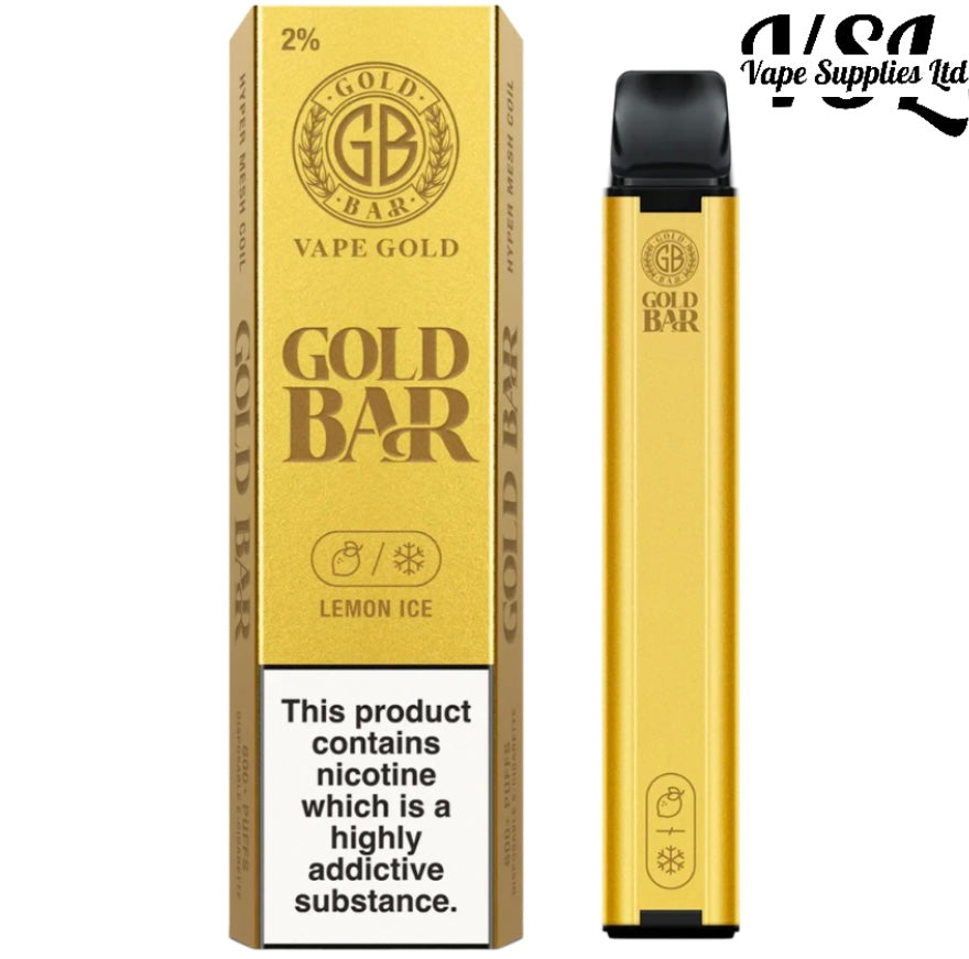 Gold Bar 600 Lemon Ice Disposable Vape 20mg