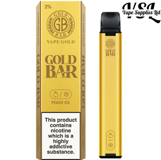 Gold Bar 600 Peach Ice Disposable Vape 20mg