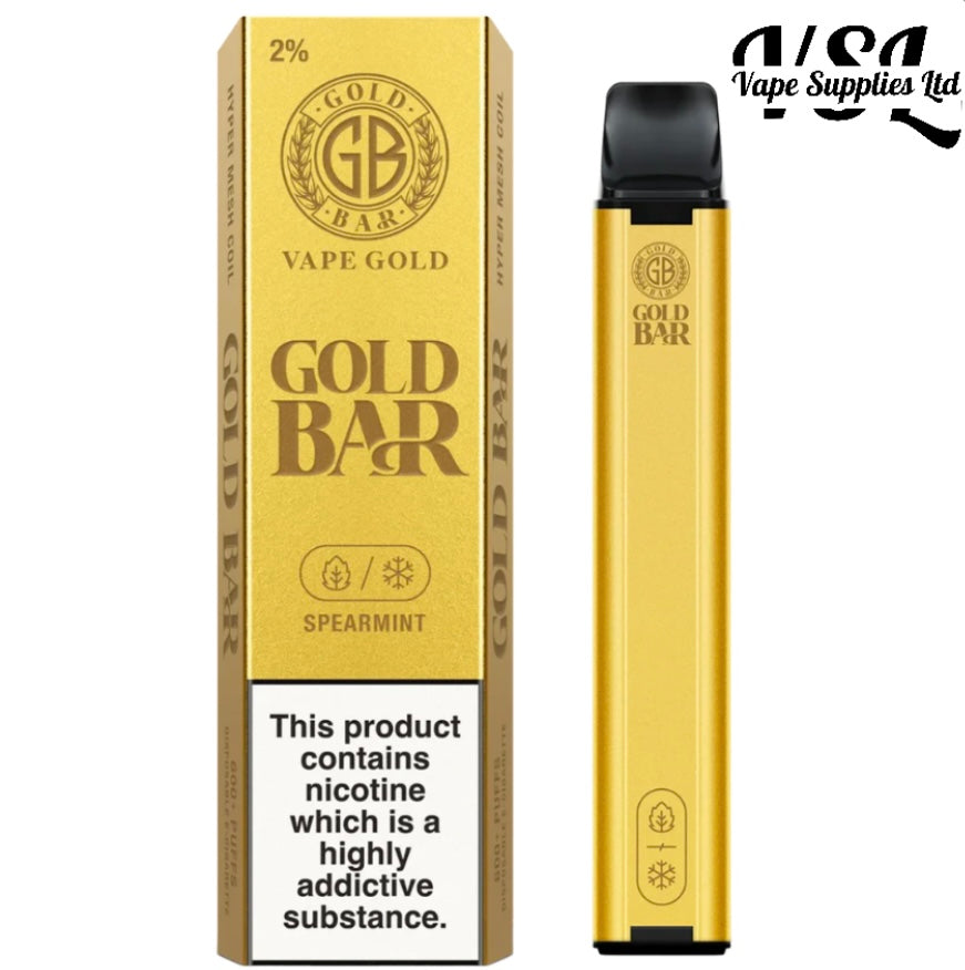 Gold Bar 600 Spearmint Disposable Vape 20mg