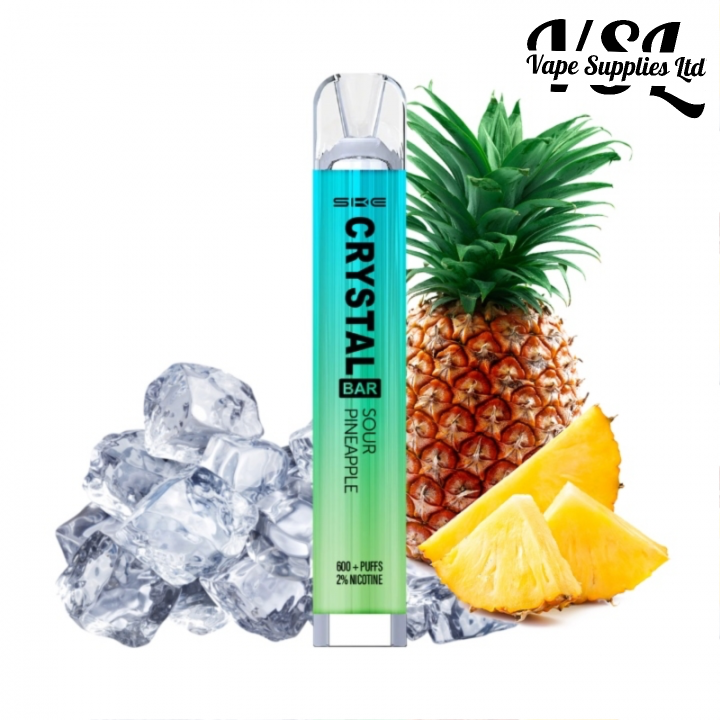 SKE Crystal Bar 600 Sour Pineapple Ice Disposable Vape 20mg