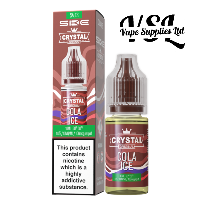 *NEW*IMPROVED FLAVOUR* SKE Crystal Cola Nic Salts 10ml E-Liquid