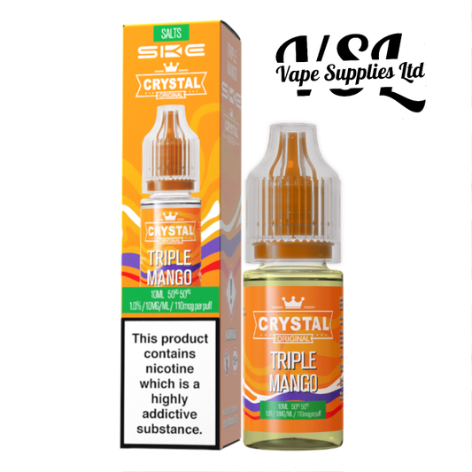 *NEW*IMPROVED FLAVOUR* SKE Crystal Triple Mango Nic Salts 10ml E-Liquid