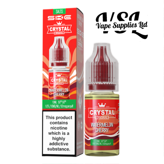 *NEW*IMPROVED FLAVOUR* SKE Crystal Watermelon Cherry Nic Salts 10ml E-Liquid