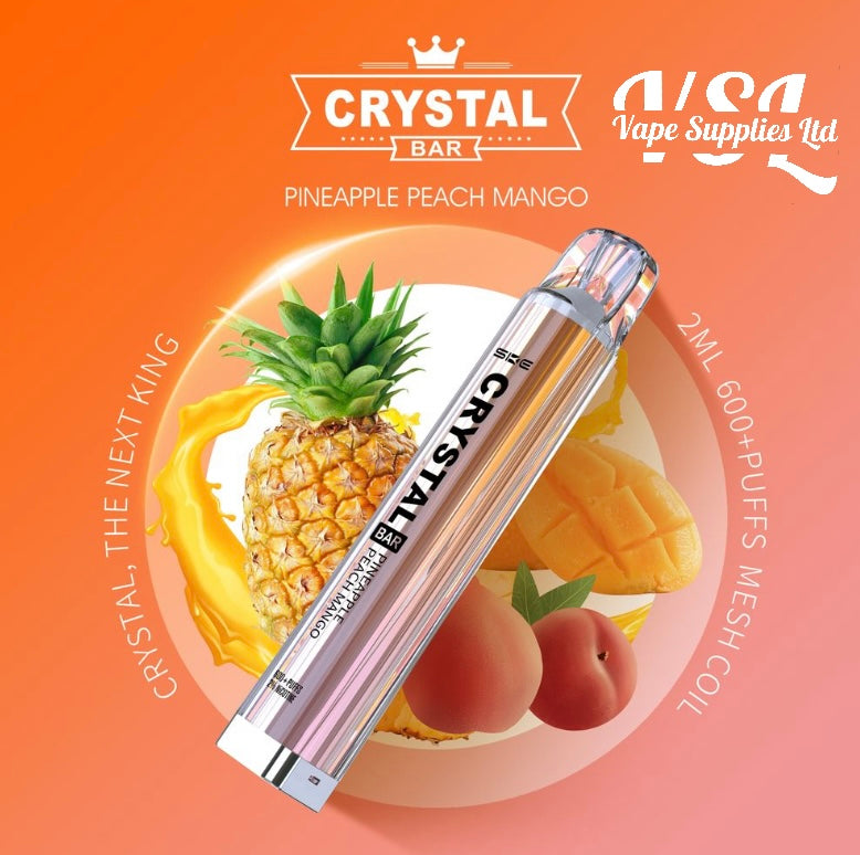 SKE Crystal Bar 600 Pineapple Peach Mango Disposable Vape 20mg