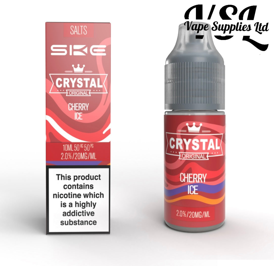 SKE Crystal Cherry Ice Nic Salts 10ml E-Liquid | Vape Supplies Aberdeenshire