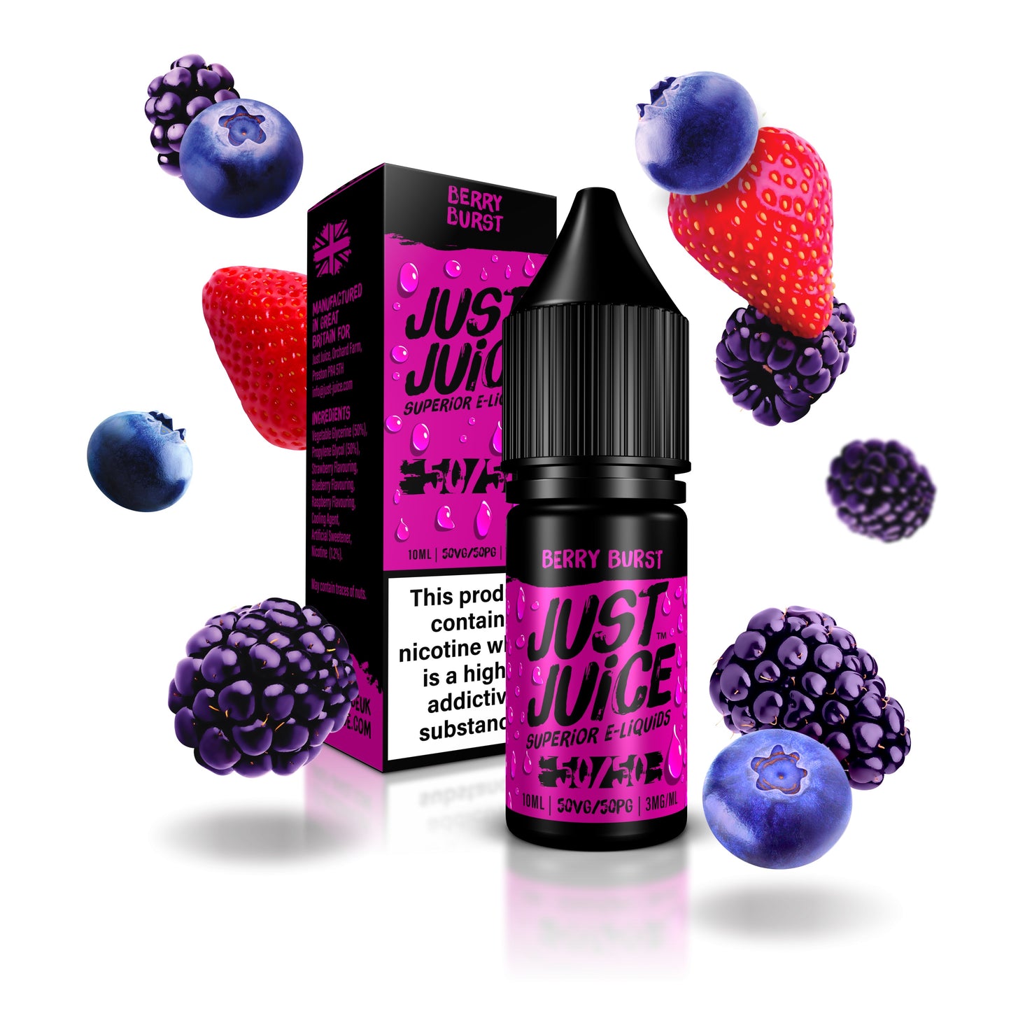 Berry Burst Nic Salt E-Liquid by Just Juice | Vape Supplies Aberdeenshire