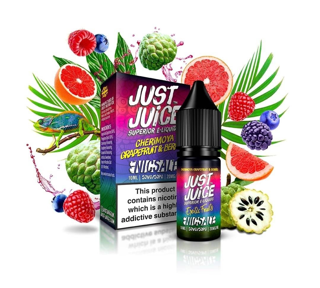 Cherimoya, Grapefruit & Berries Nic Salt E-Liquid by Just Juice | Vape Supplies Aberdeenshire