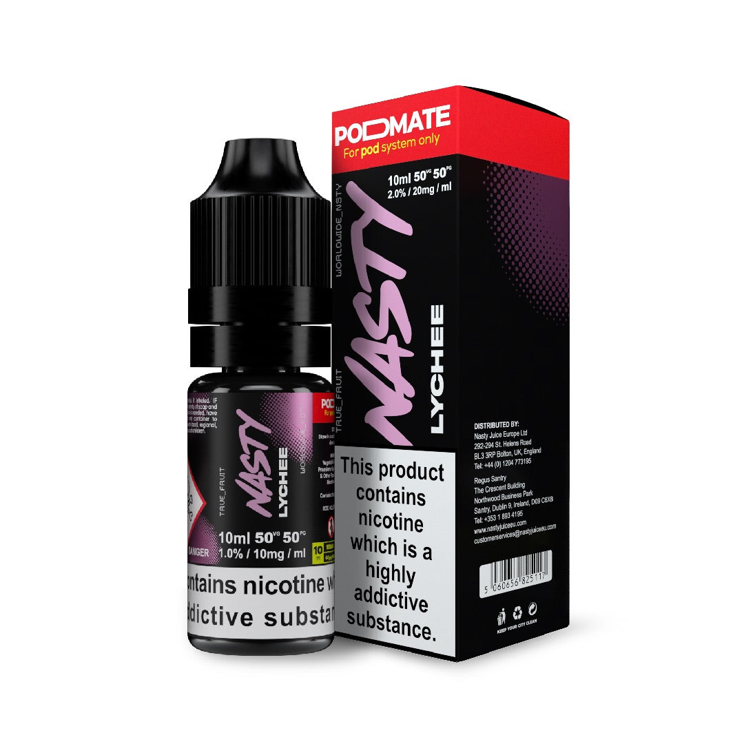 Lychee Nic Salt E-Liquid by Nasty Juice Podmate | Vape Supplies Aberdeenshire