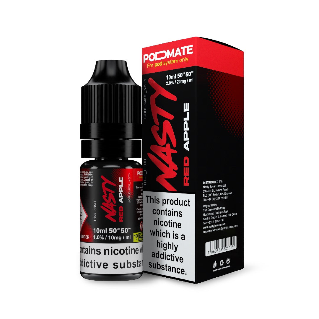 Red Apple Nic Salt E-Liquid by Nasty Juice Podmate | Vape Supplies Aberdeenshire