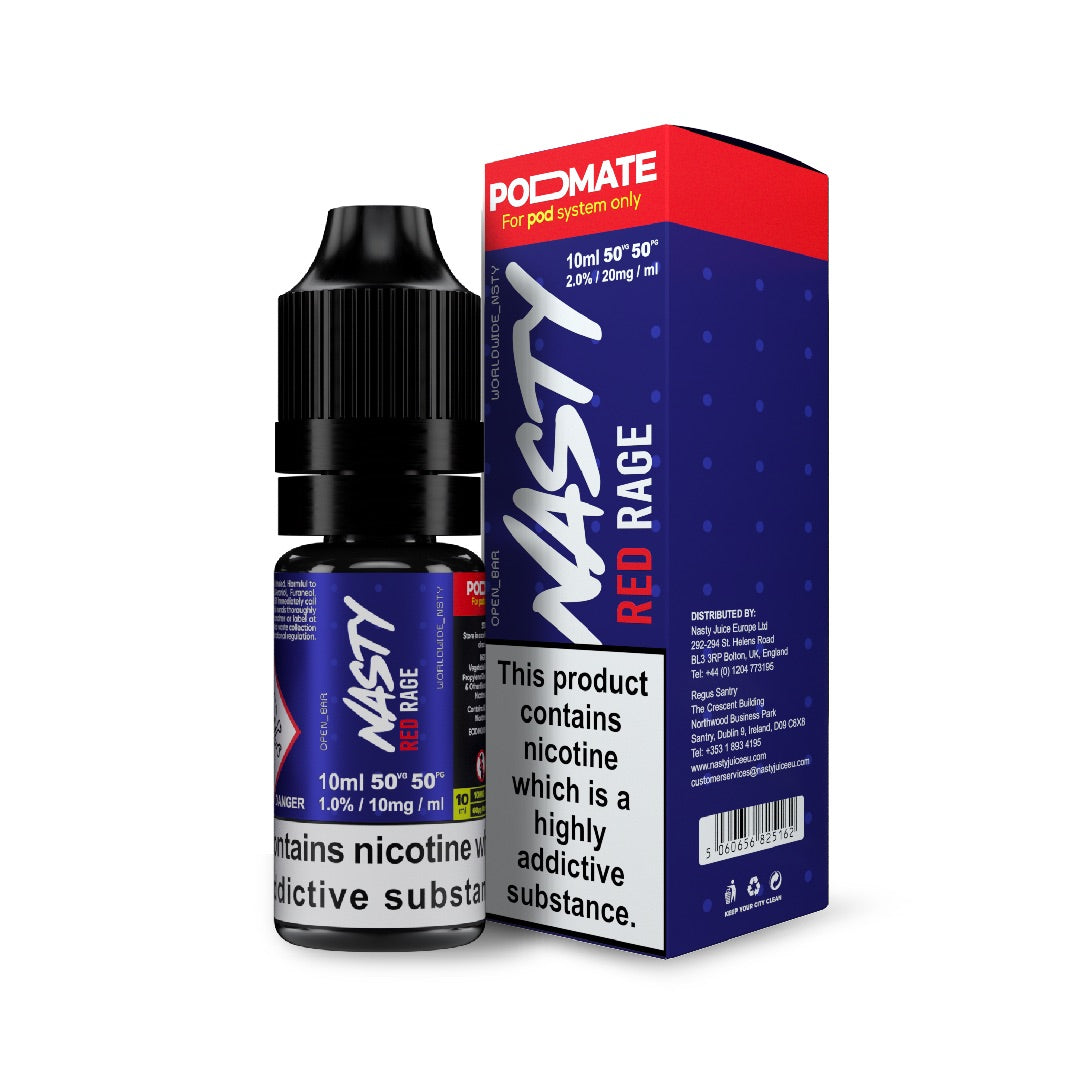 Red Rage Nic Salt E-Liquid by Nasty Juice Podmate | Vape Supplies Aberdeenshire