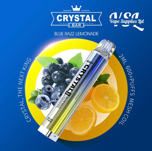 SKE Crystal Bar 600 Blue Razz Lemonade Disposable Vape 20mg